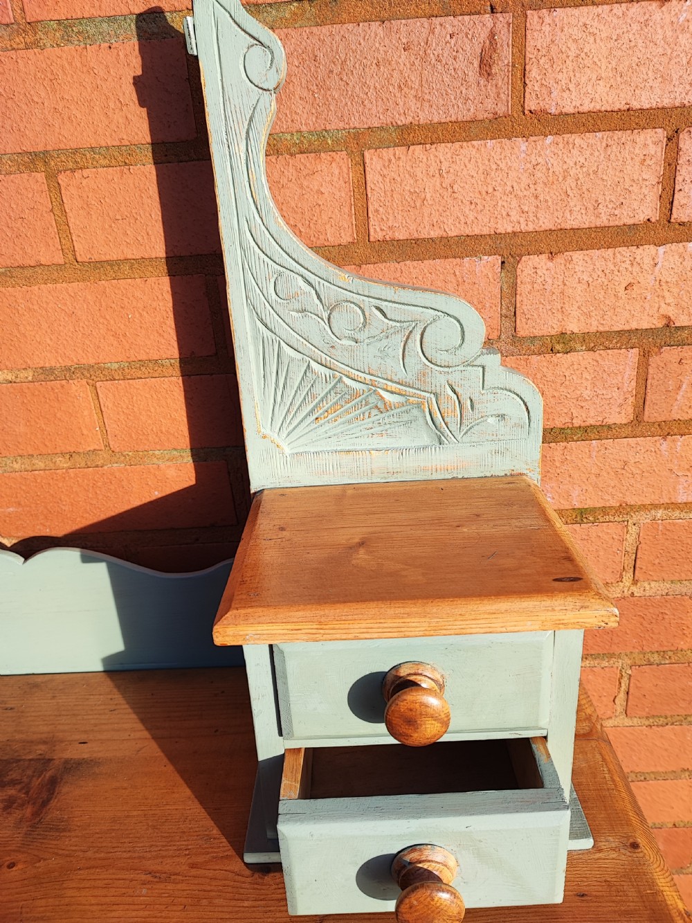 Victorian pine and painted dressing table. View VI