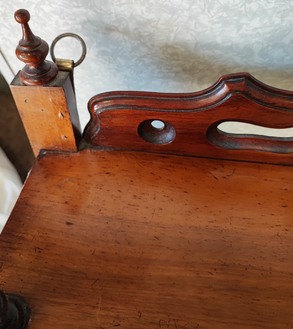Victorian walnut hanging shelves. View XII