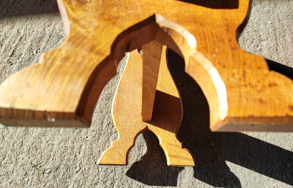Cotswold Oak trestle end stool  View II