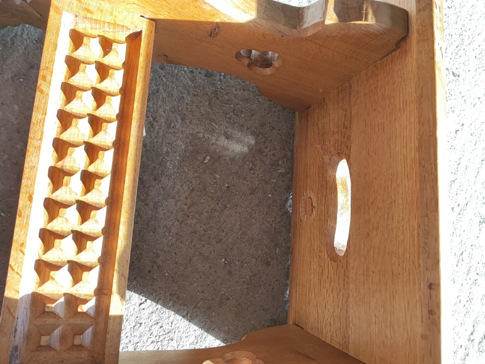Cotswold Oak trestle end stool  View VII