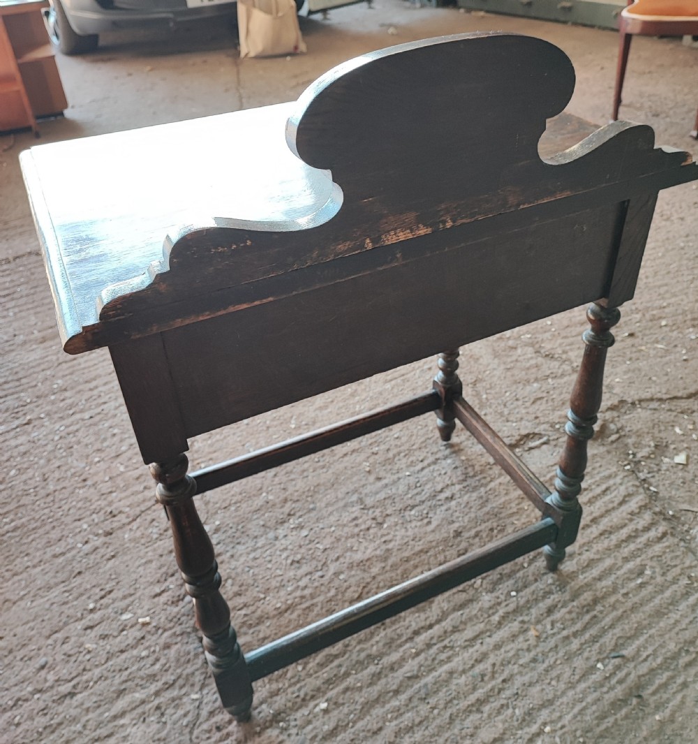Victorian (Green Man ) carved oak side table. View VII