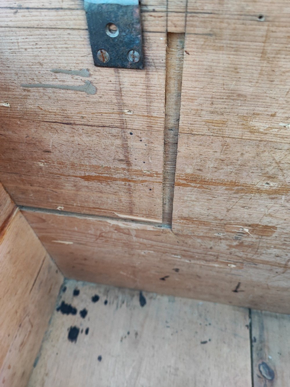 Regency pine barristers document trunk  View II
