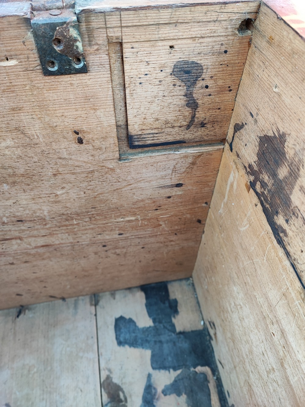 Regency pine barristers document trunk  View V