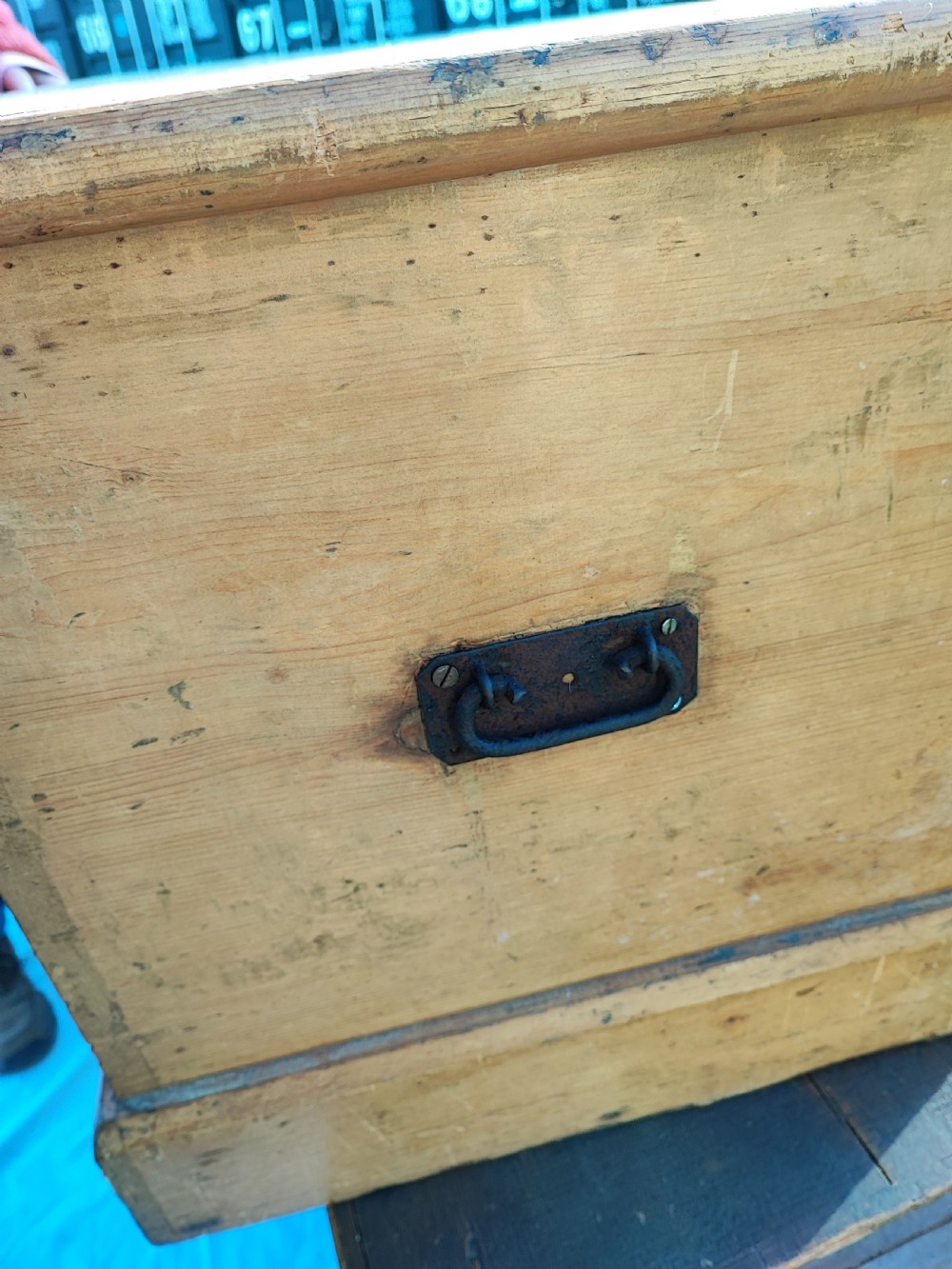 Regency pine barristers document trunk  View XII