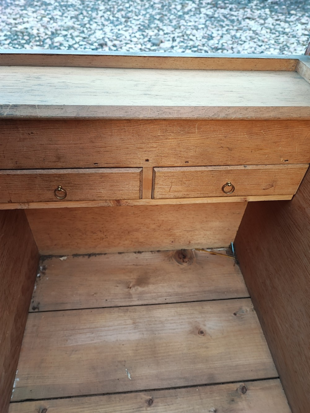 Victorian large pine trunk with original decoration. View XV