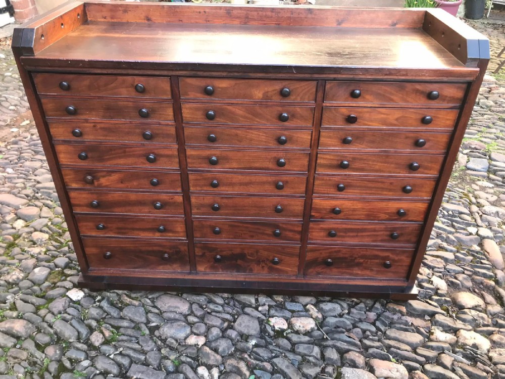 Regency library collectors cabinet of 24 drawers 