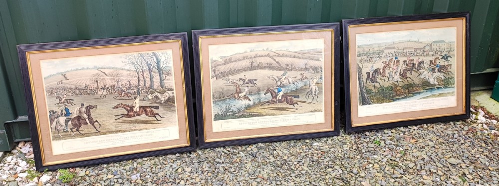 Coloured engraving of the Cheltenham festival race dated 1841. View V