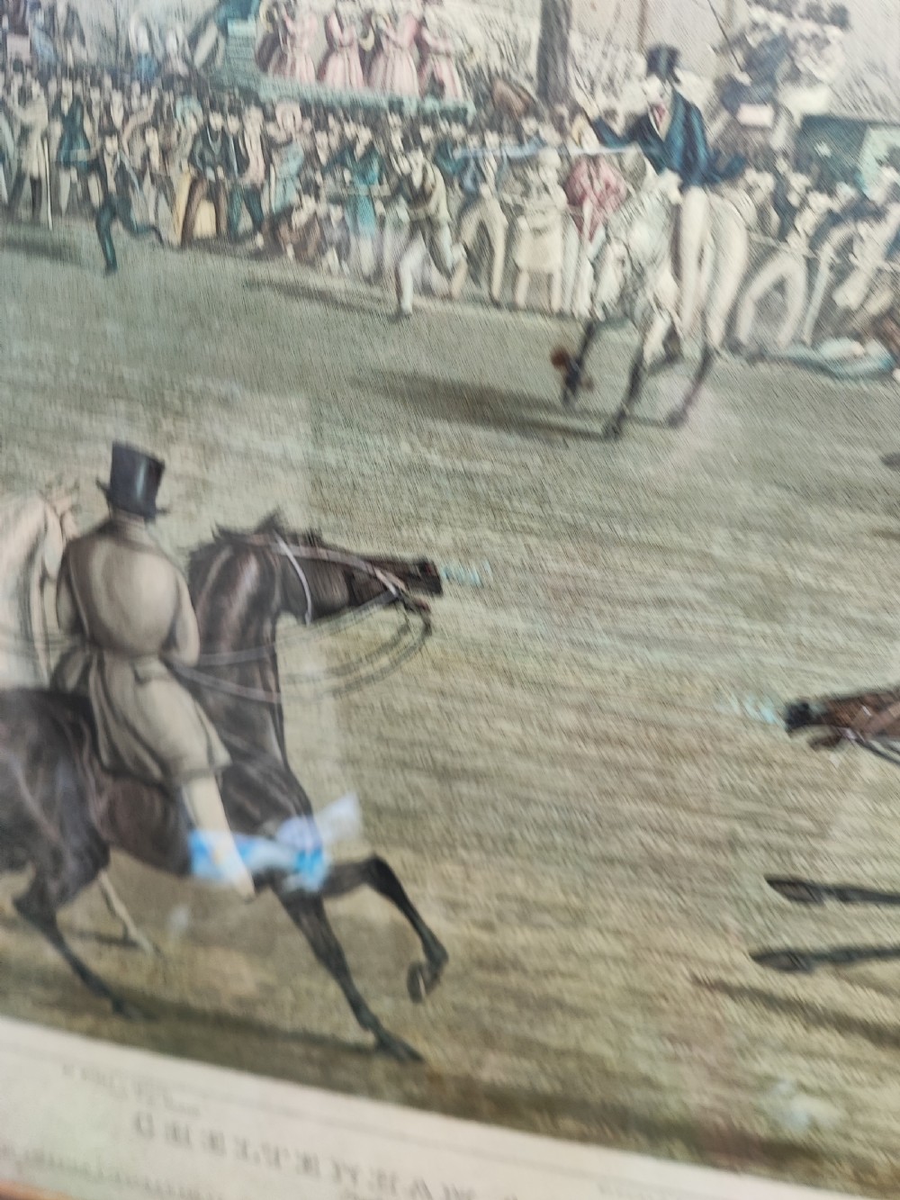 Coloured engraving of the Cheltenham festival race dated 1841. View VI