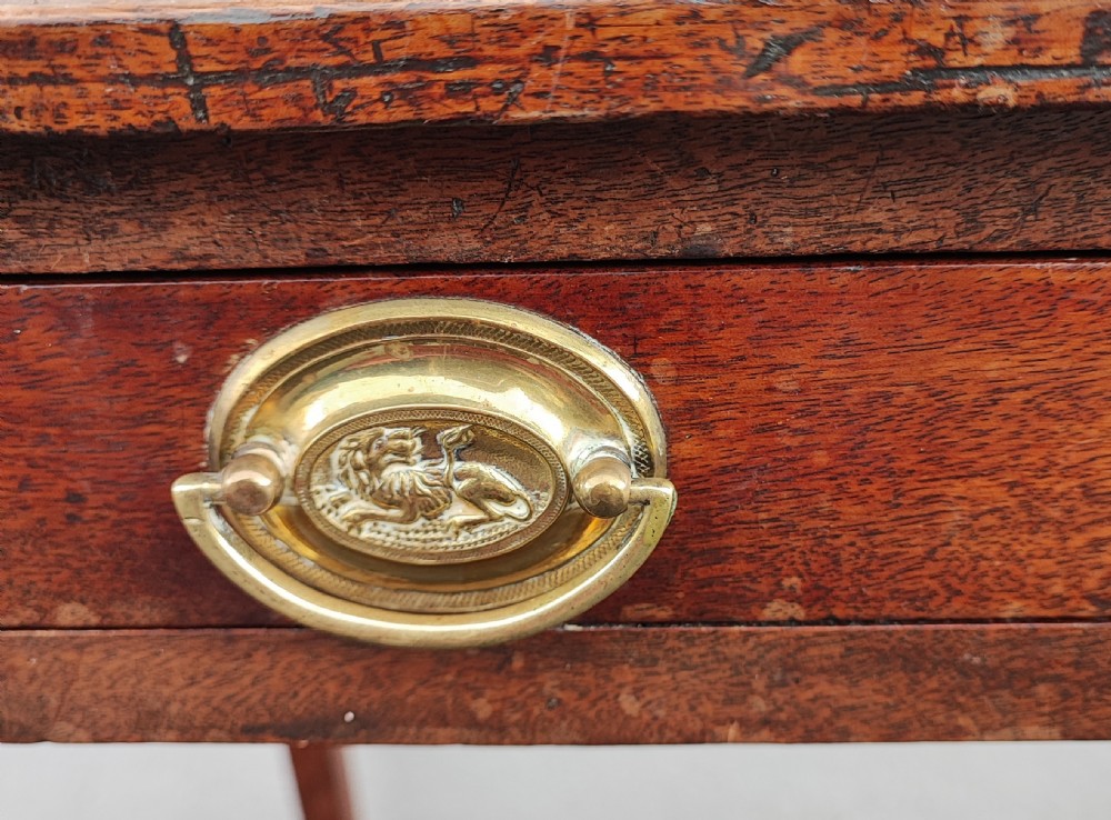 A George III mahogany 2 drawer side table. View II