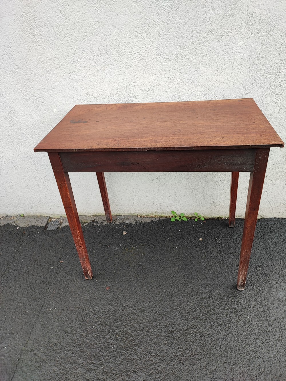 A George III mahogany 2 drawer side table. View VI