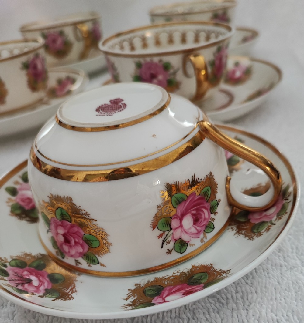 Pretty Minton's porcelain 6 person tea set. View VI