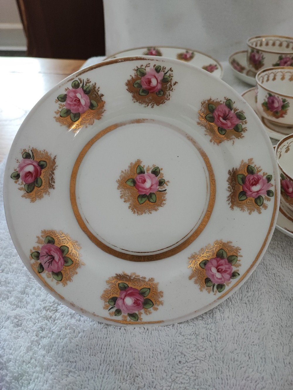 Pretty Minton's porcelain 6 person tea set. View VIII
