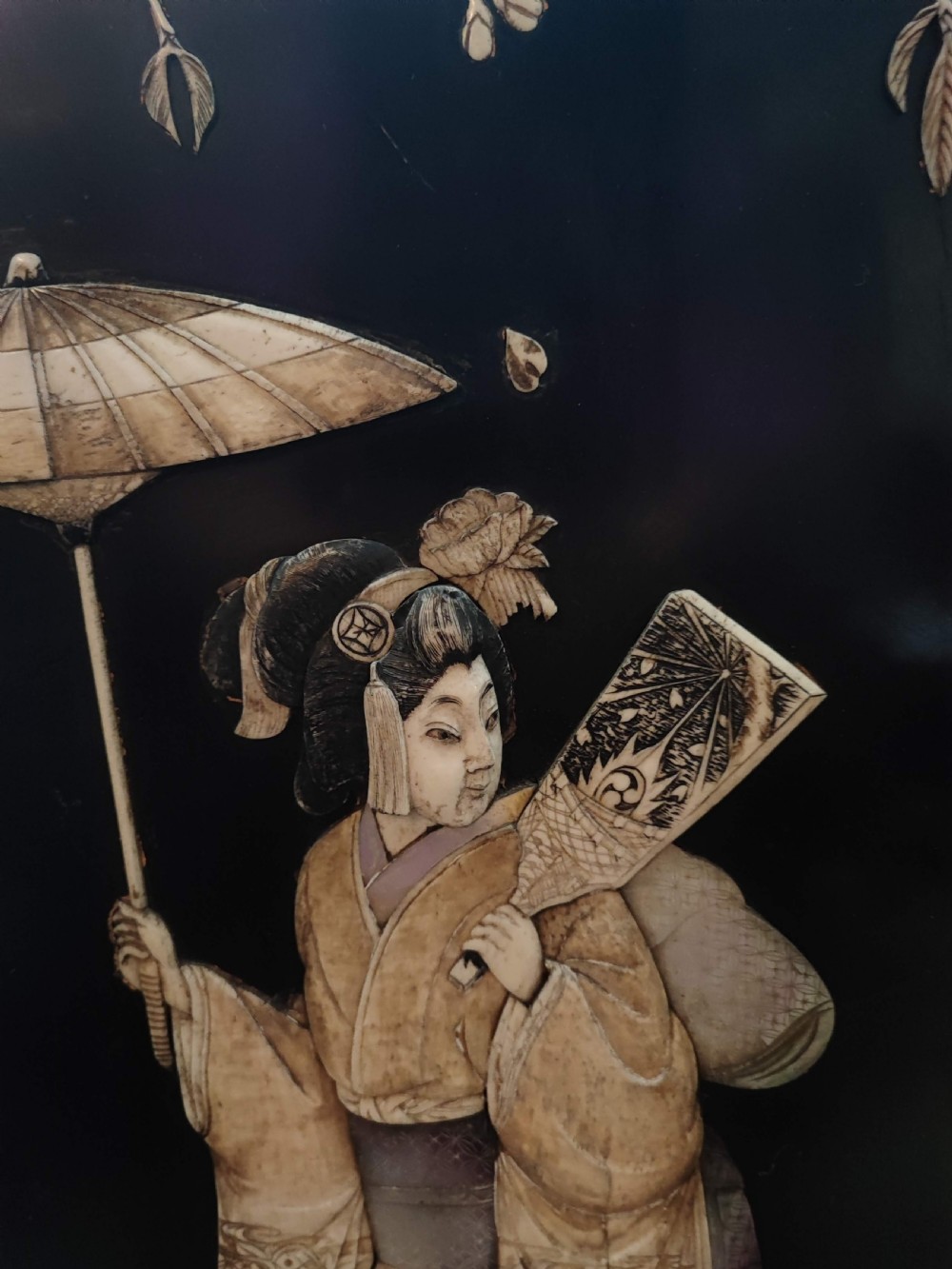 Meiji period shibayama picture panel. View XII