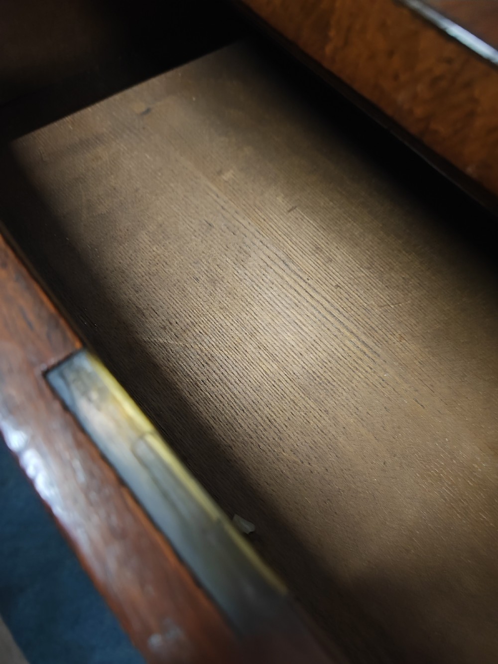 Antique bow front mahogany sideboard in the George III style. View IV