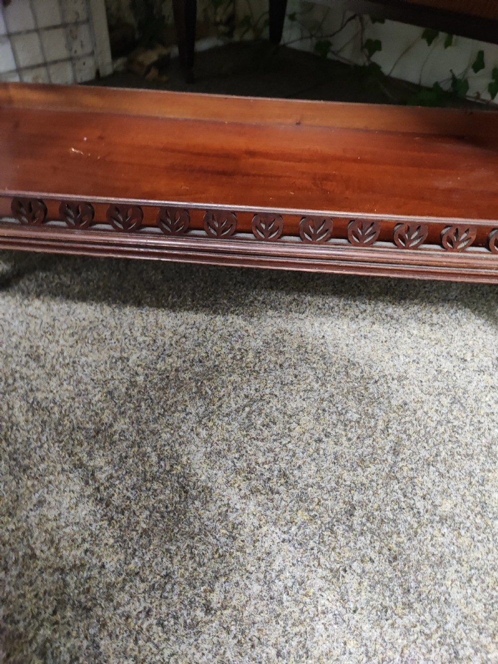 An Edwardian inlaid arts and crafts display cabinet. View VIII
