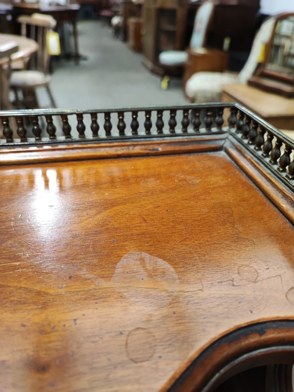 A Victorian walnut and brass tall coal box  View VIII