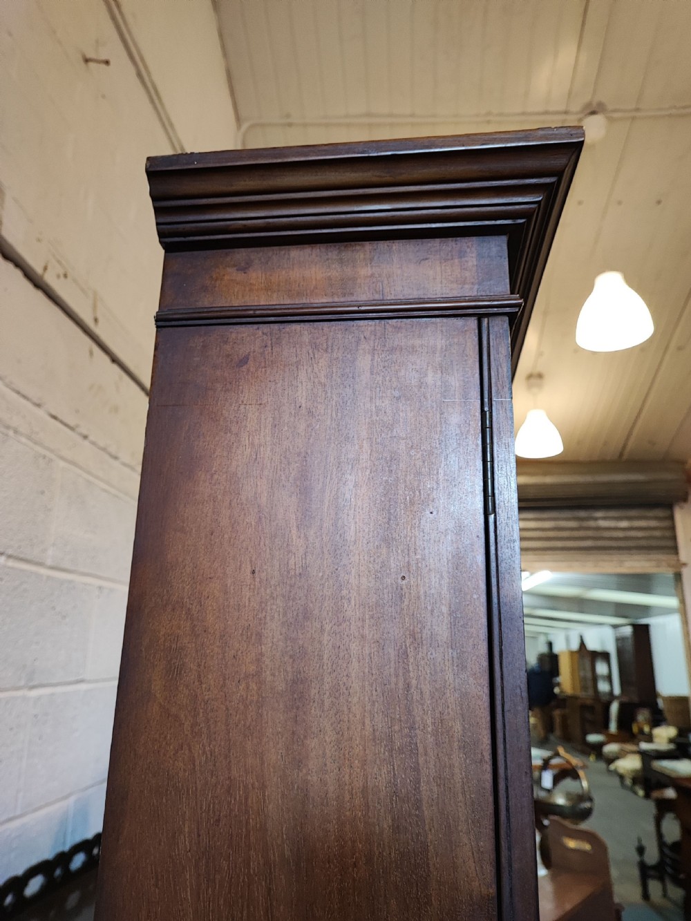 An quality antique mahogany inlaid 2 door bookcase or china cabinet. View IV