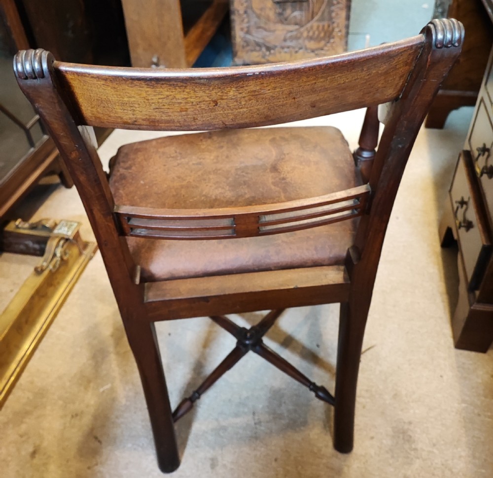Regency mahogany desk armchair. View III