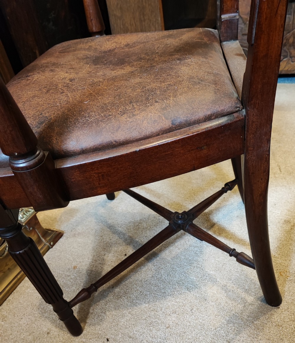 Regency mahogany desk armchair. View IV