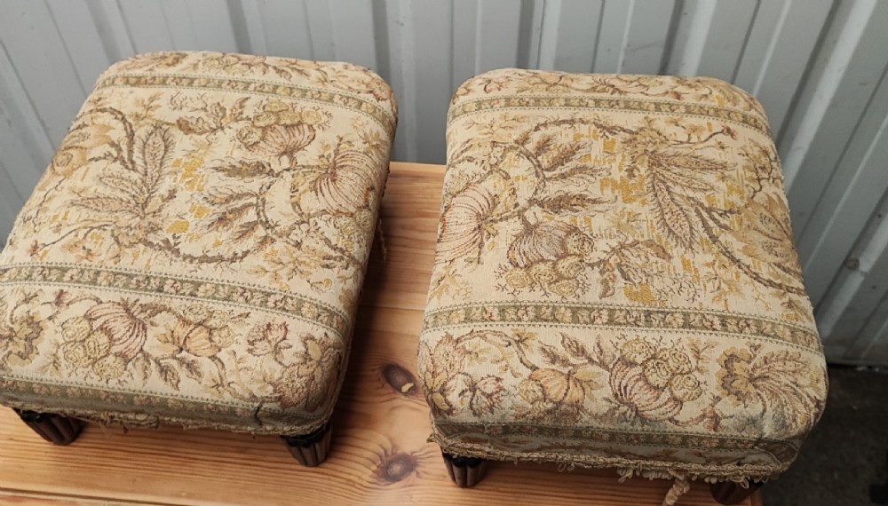 A pair of Regency rosewood foot stools  View XIV