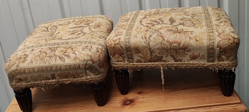 A pair of Regency rosewood foot stools  View XV