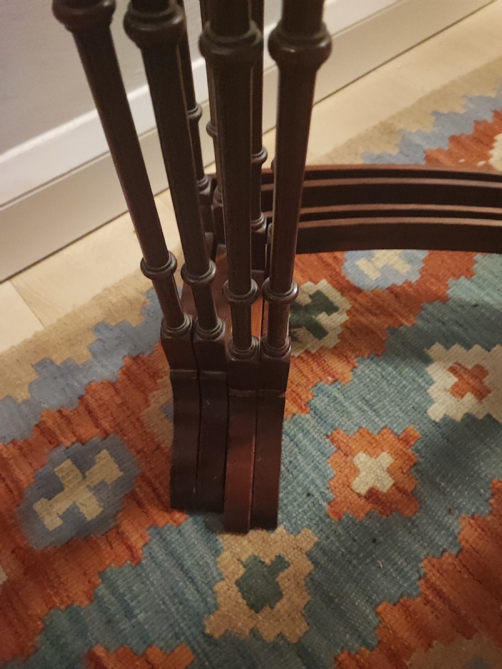 Mahogany quarteto of tables in the George III style. View IX