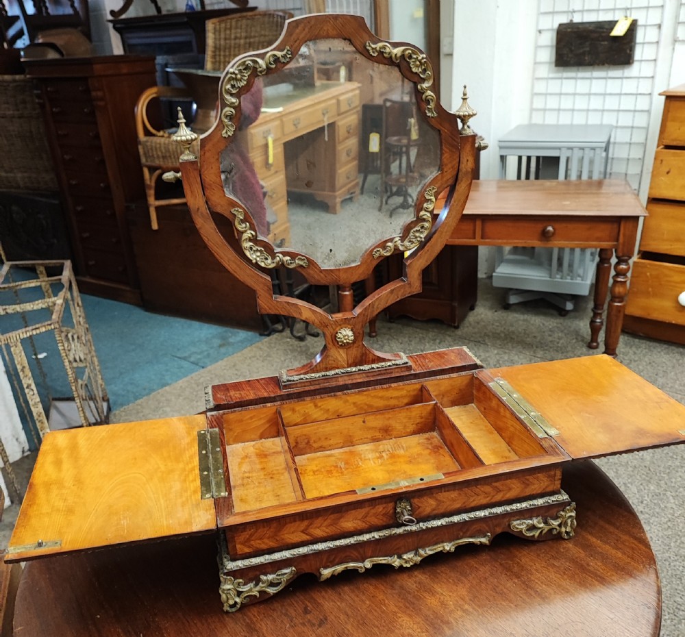A fine French Kingwood and ormolu dressing mirror. View XX