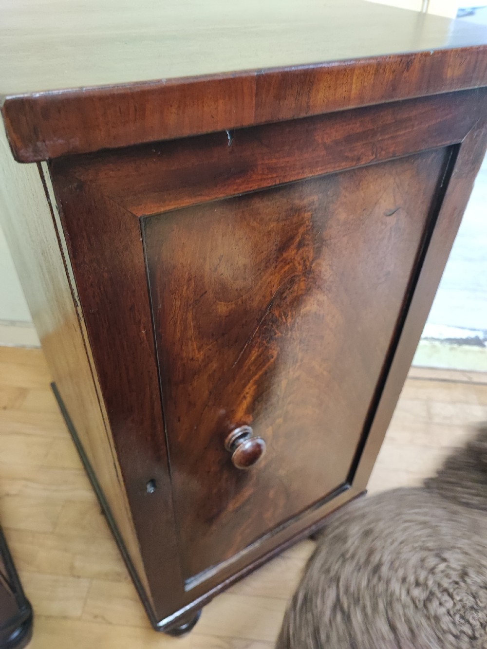 A pair of Regency mahogany bedside cabinets. View XVI