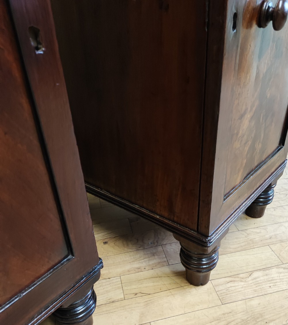 A pair of Regency mahogany bedside cabinets. View XIX