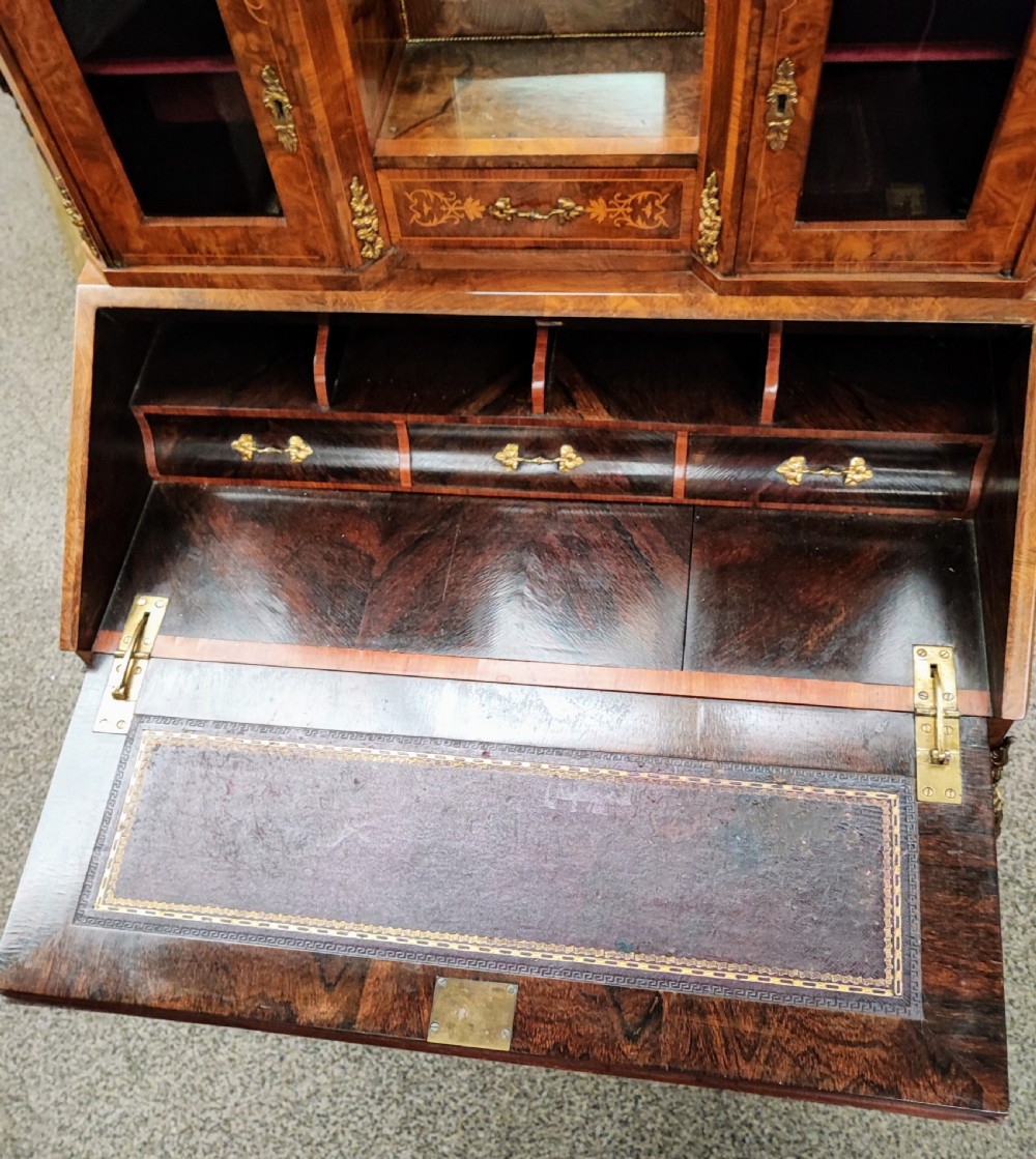 Superb Victorian ladies burr walnut desk. View III