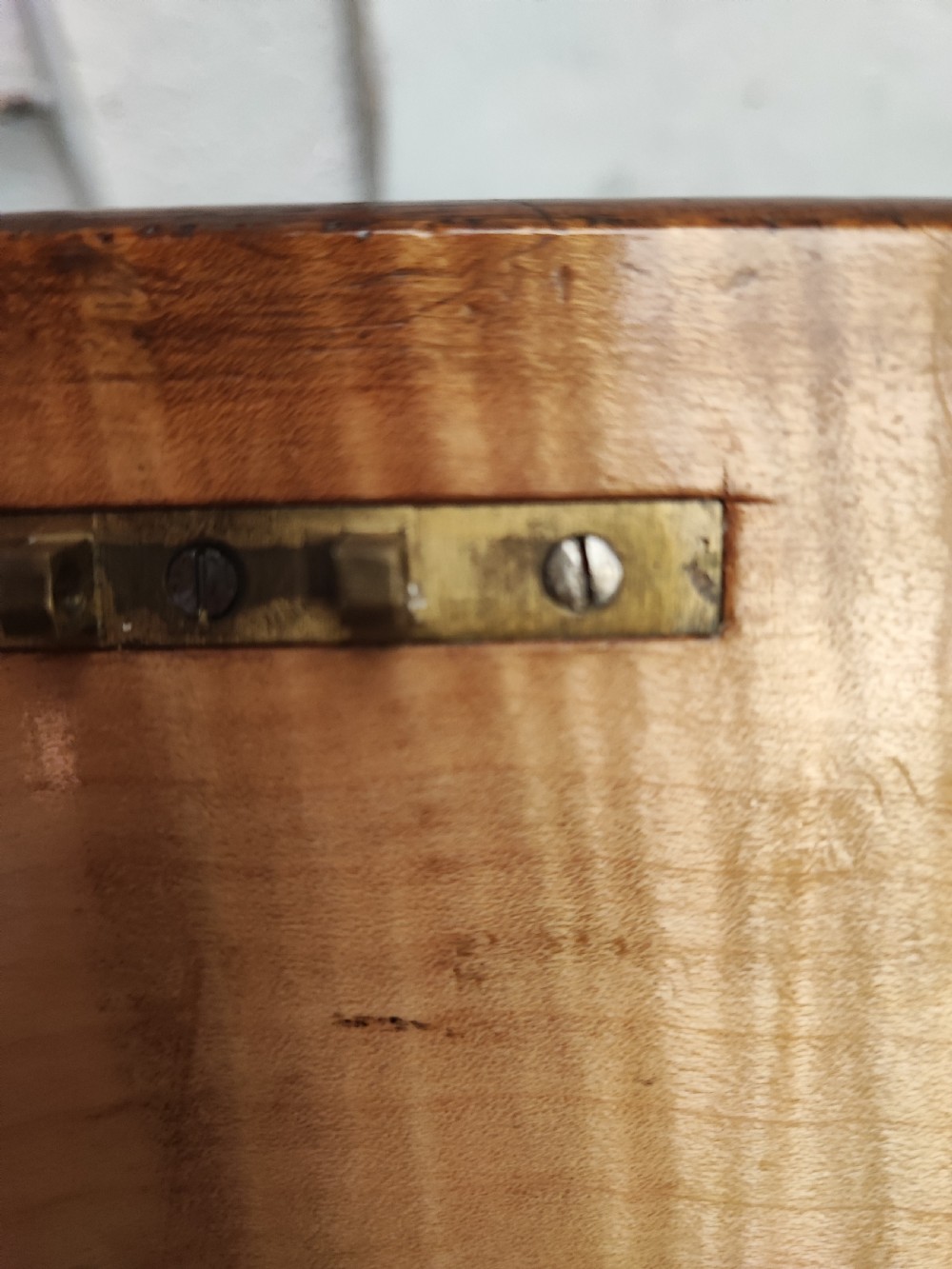 Victorian inlaid burr walnut Davenport. View XIII