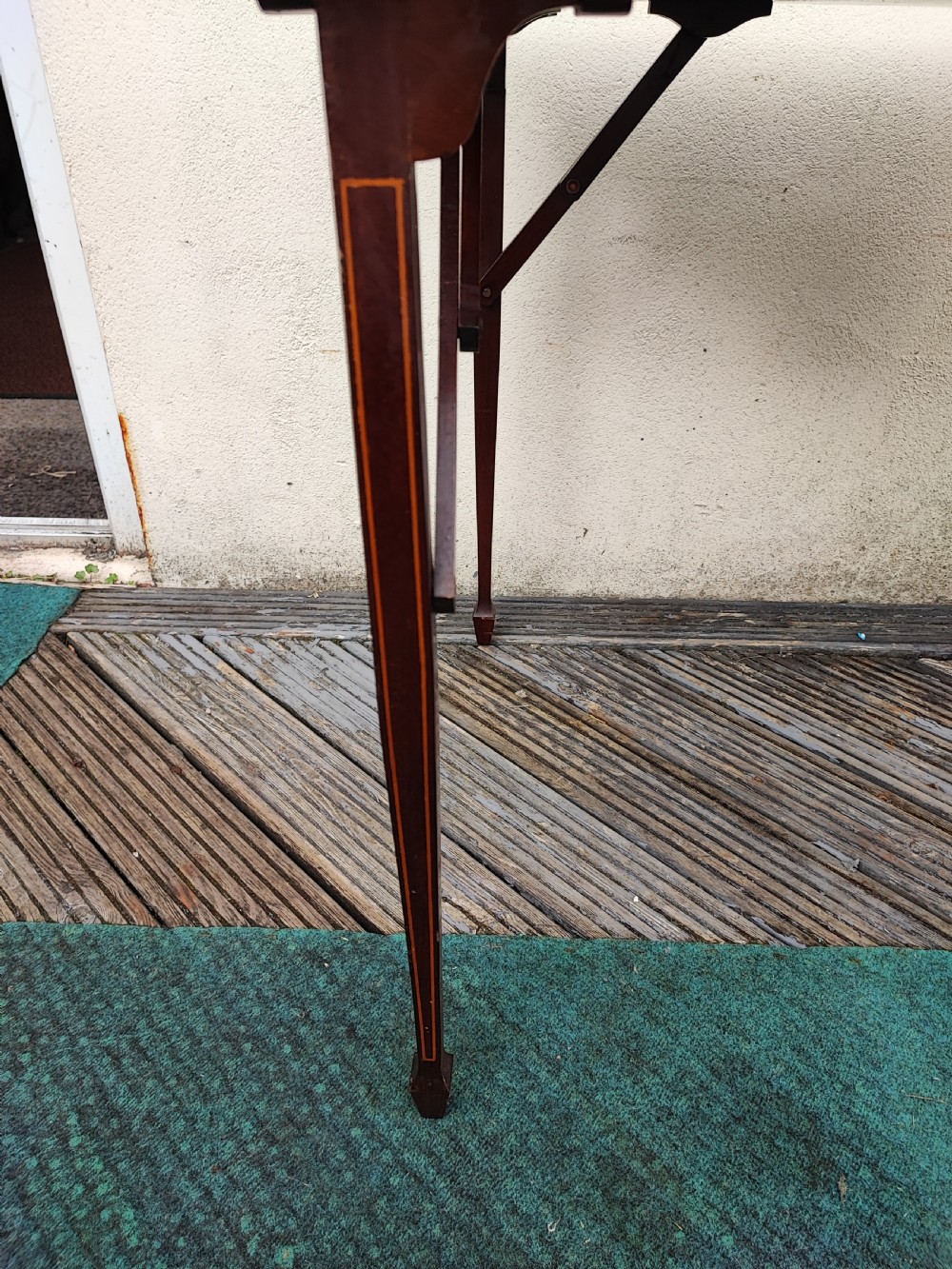 Edwardian inlaid folding card or games table. View III