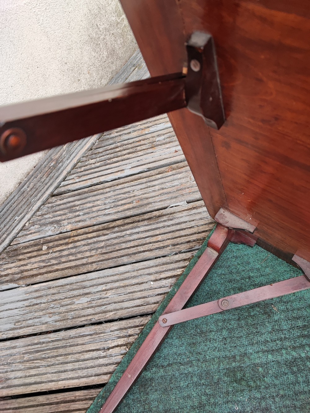 Edwardian inlaid folding card or games table. View V