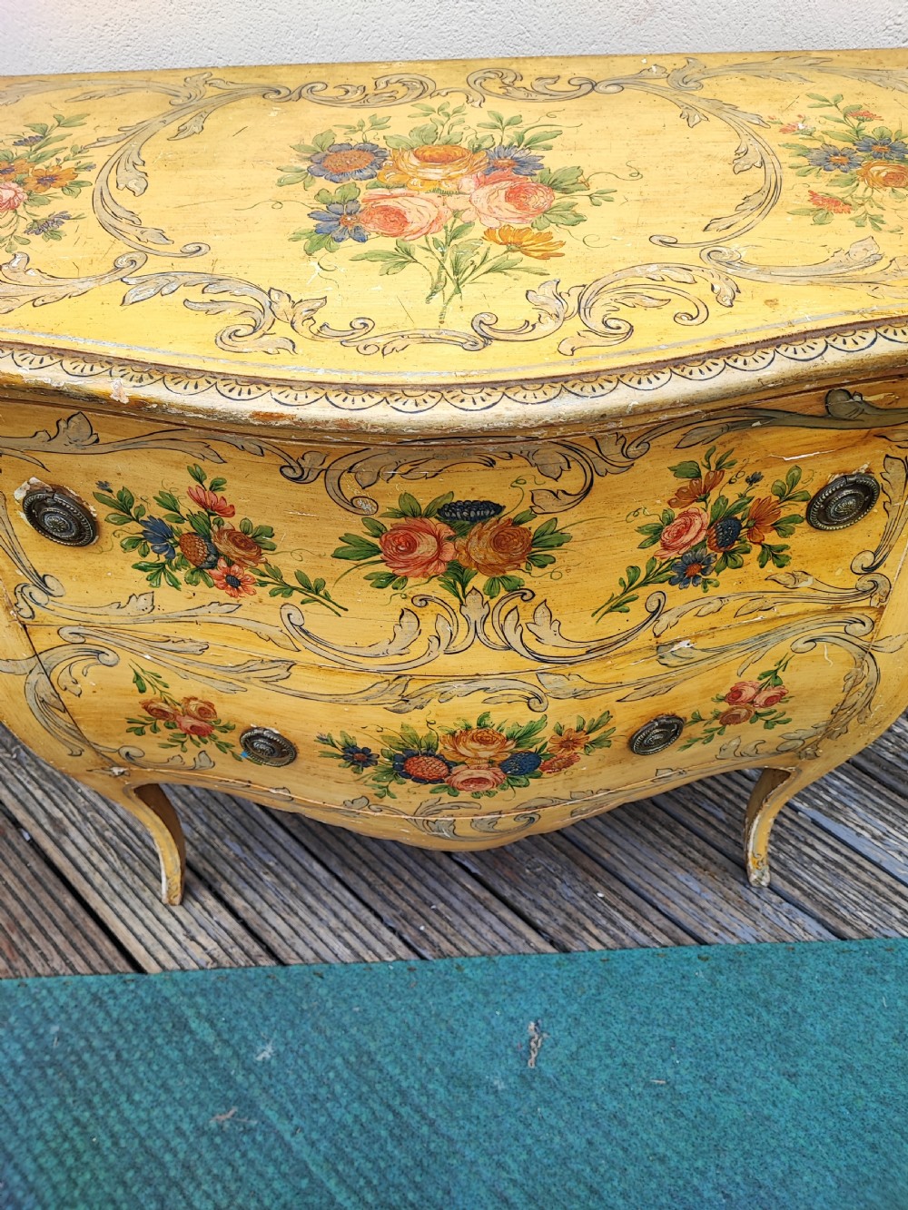 Antique painted Italian, Venetian commode. View II
