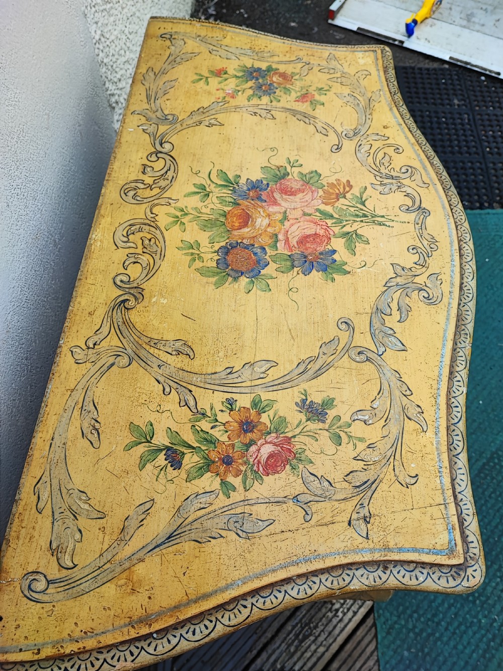 Antique painted Italian, Venetian commode. View V