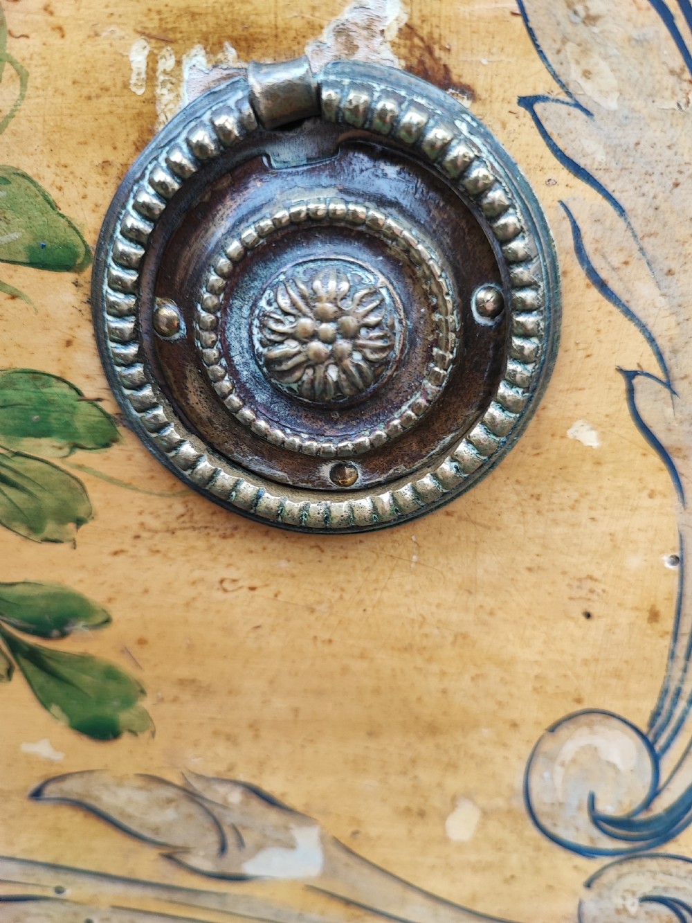 Antique painted Italian, Venetian commode. View VII