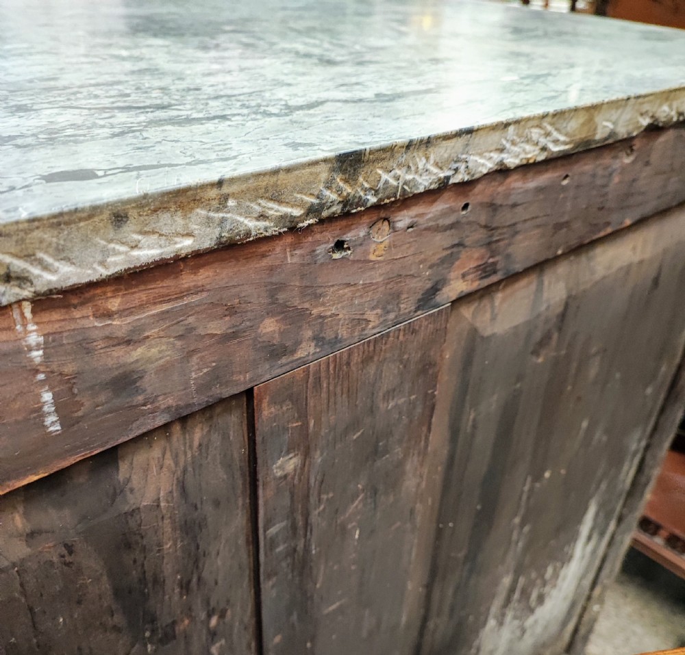 A fine Regency marble top mahogany side cabinet. View VI
