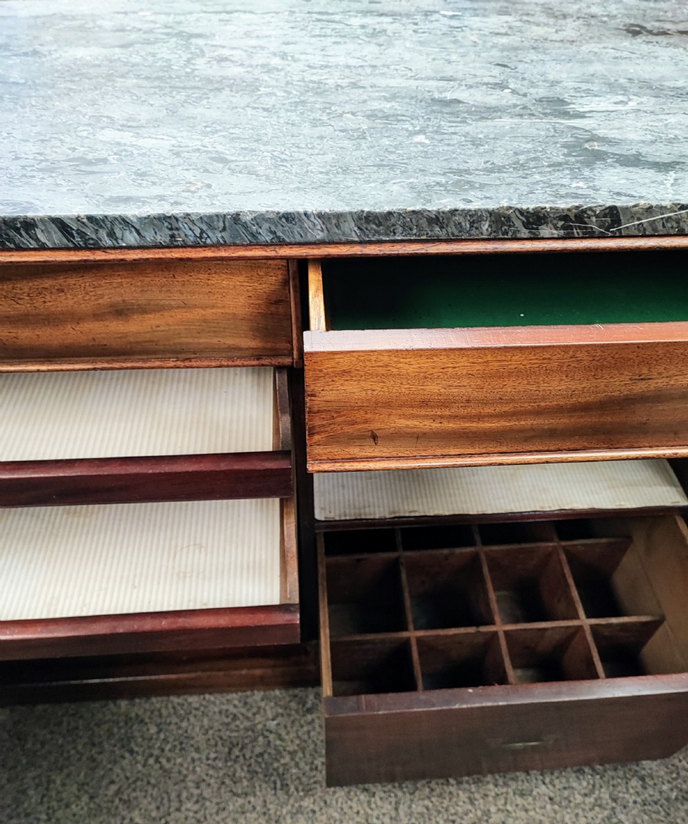 A fine Regency marble top mahogany side cabinet. View XIII