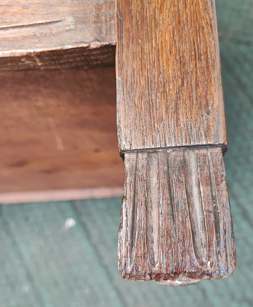 Antique chestnut log trough. View III