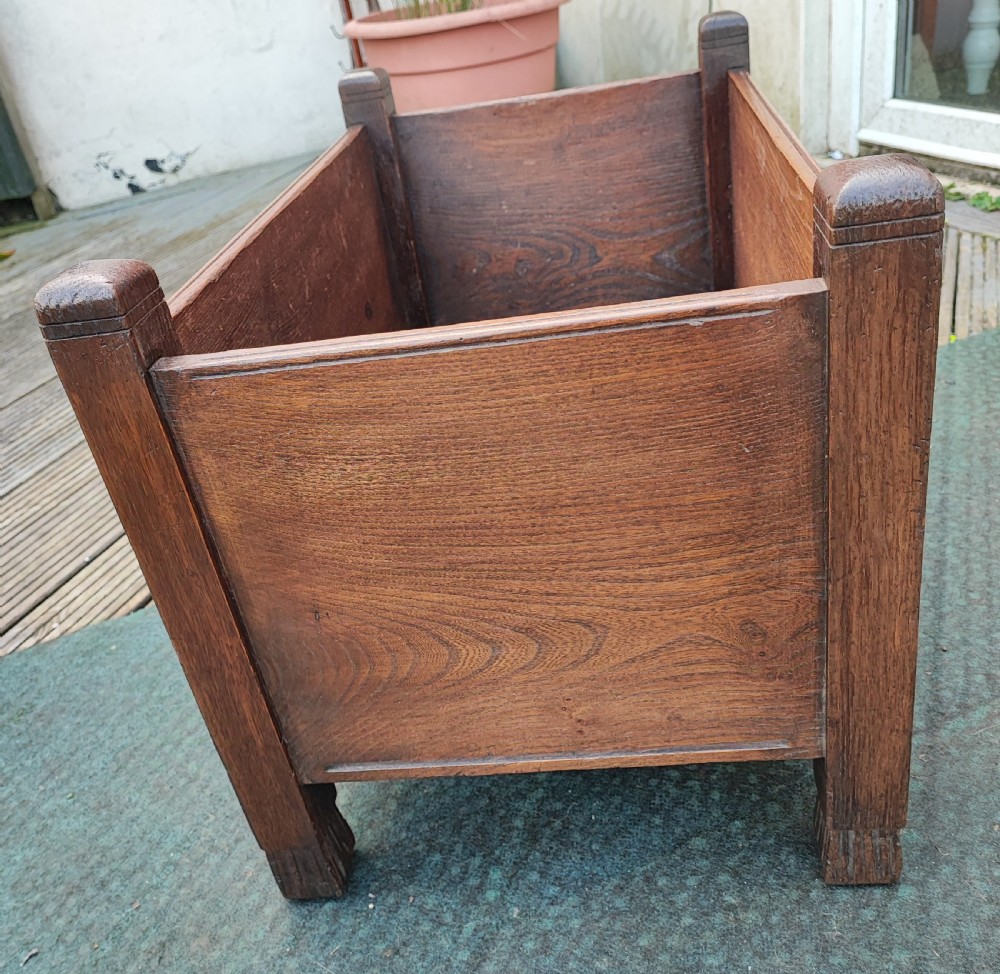 Antique chestnut log trough. View IX