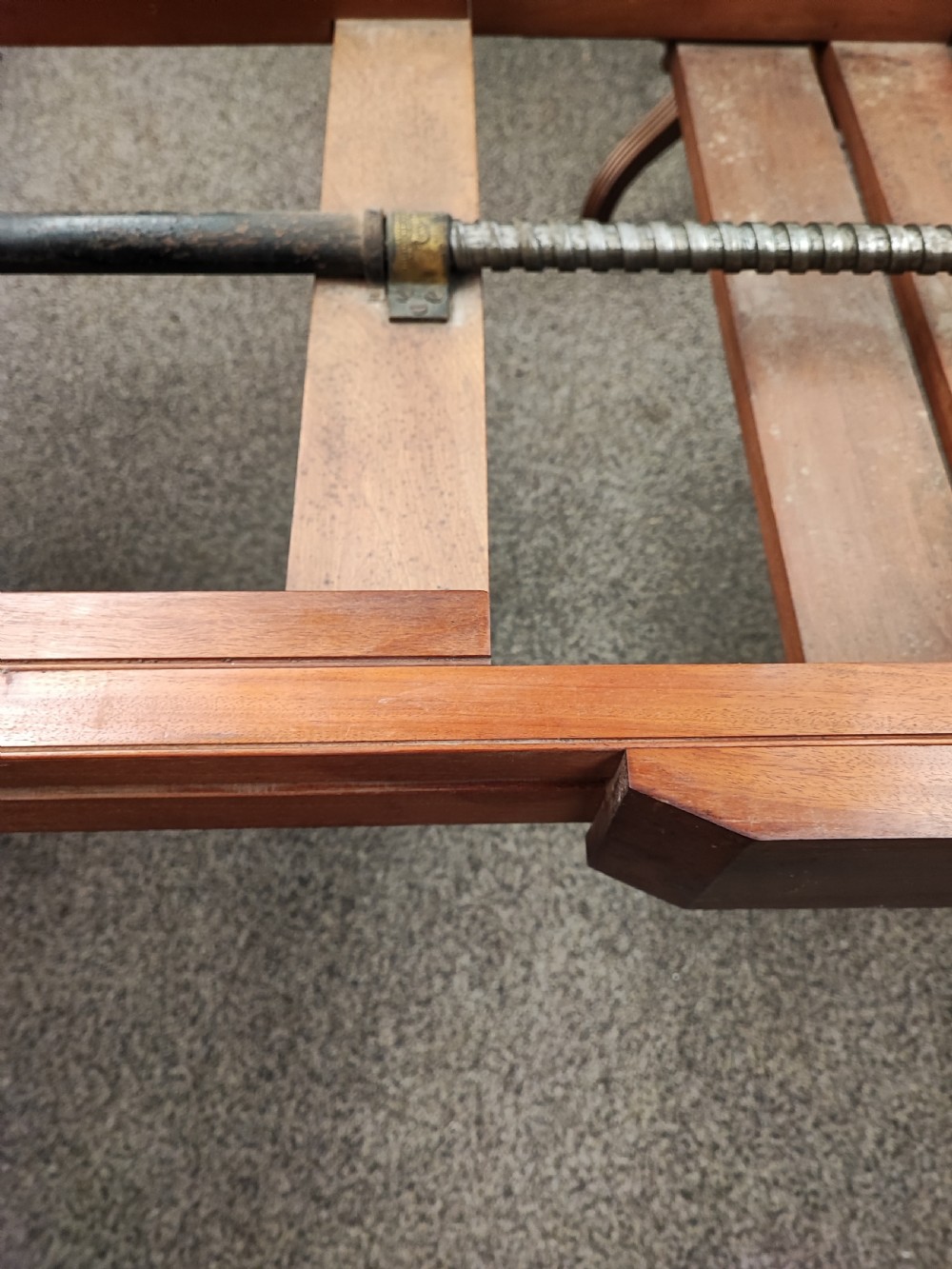 Victorian mahogany extendable dining table. View V