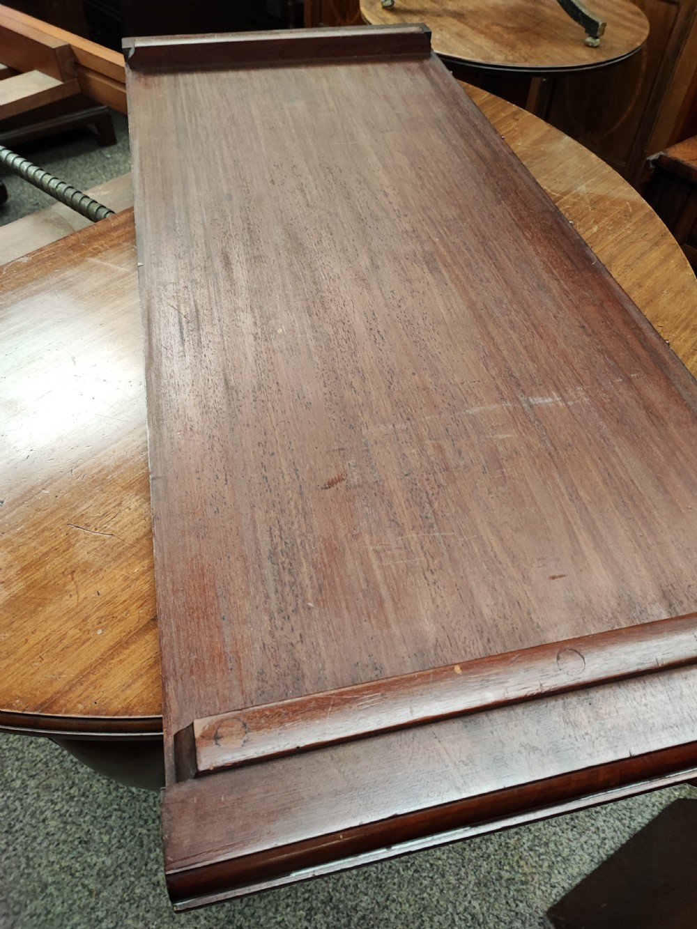Victorian mahogany extendable dining table. View X