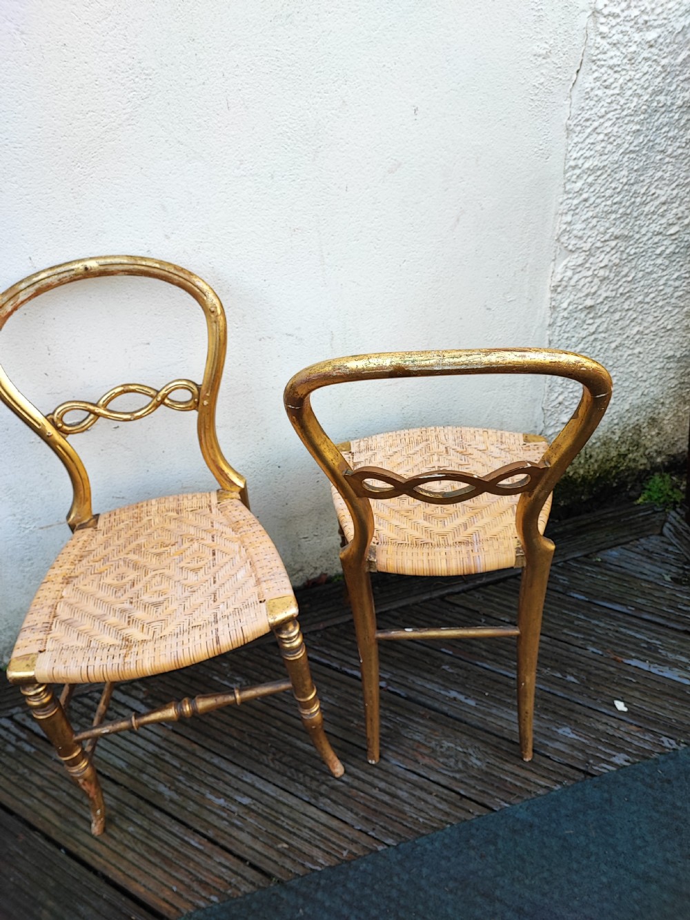 A pretty pair of Victorian giltwood bedroom chairs  View IV