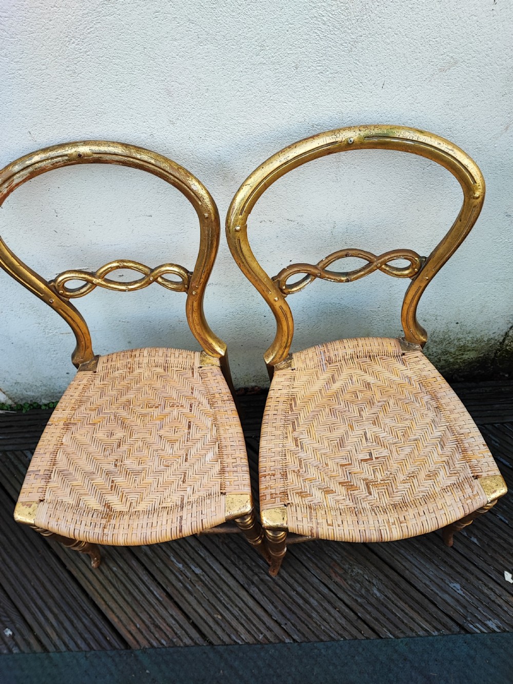A pretty pair of Victorian giltwood bedroom chairs  View VIII