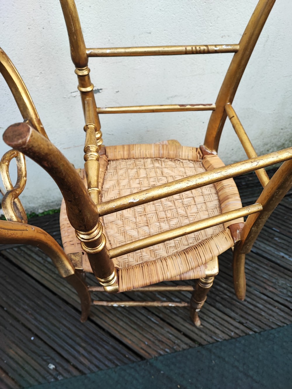 A pretty pair of Victorian giltwood bedroom chairs  View IX