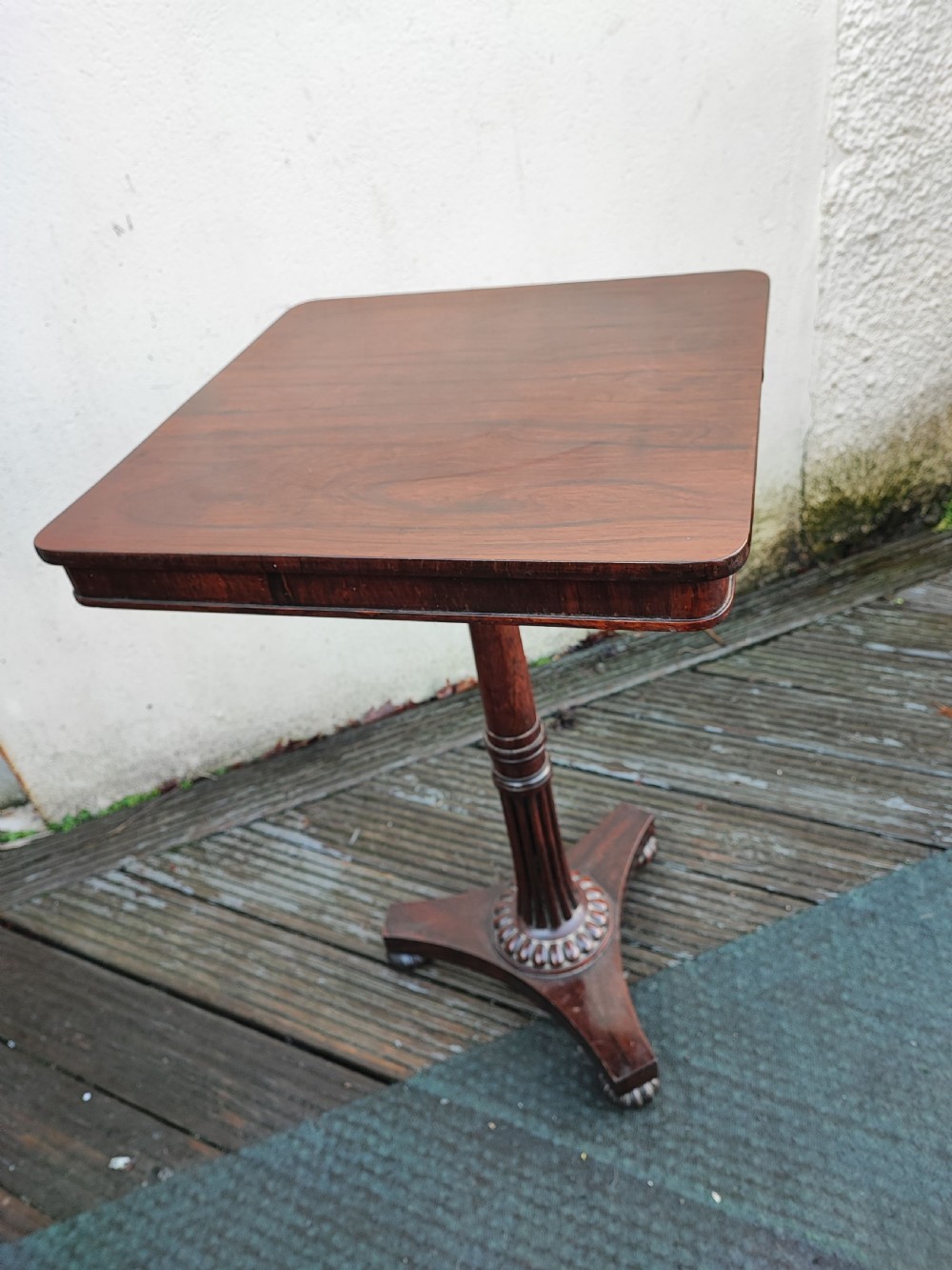 Quality Regency rosewood lamp or occasional table.