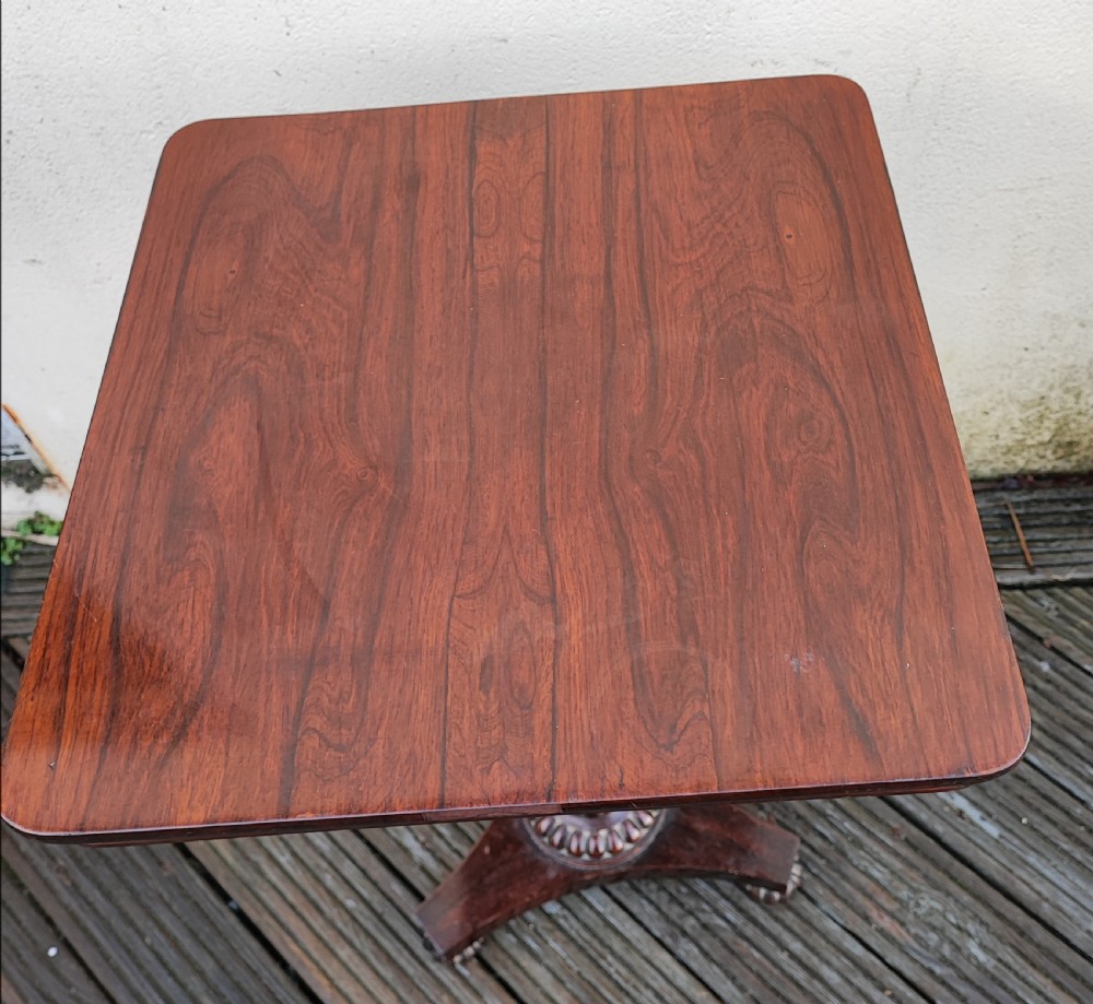 Quality Regency rosewood lamp or occasional table. View II