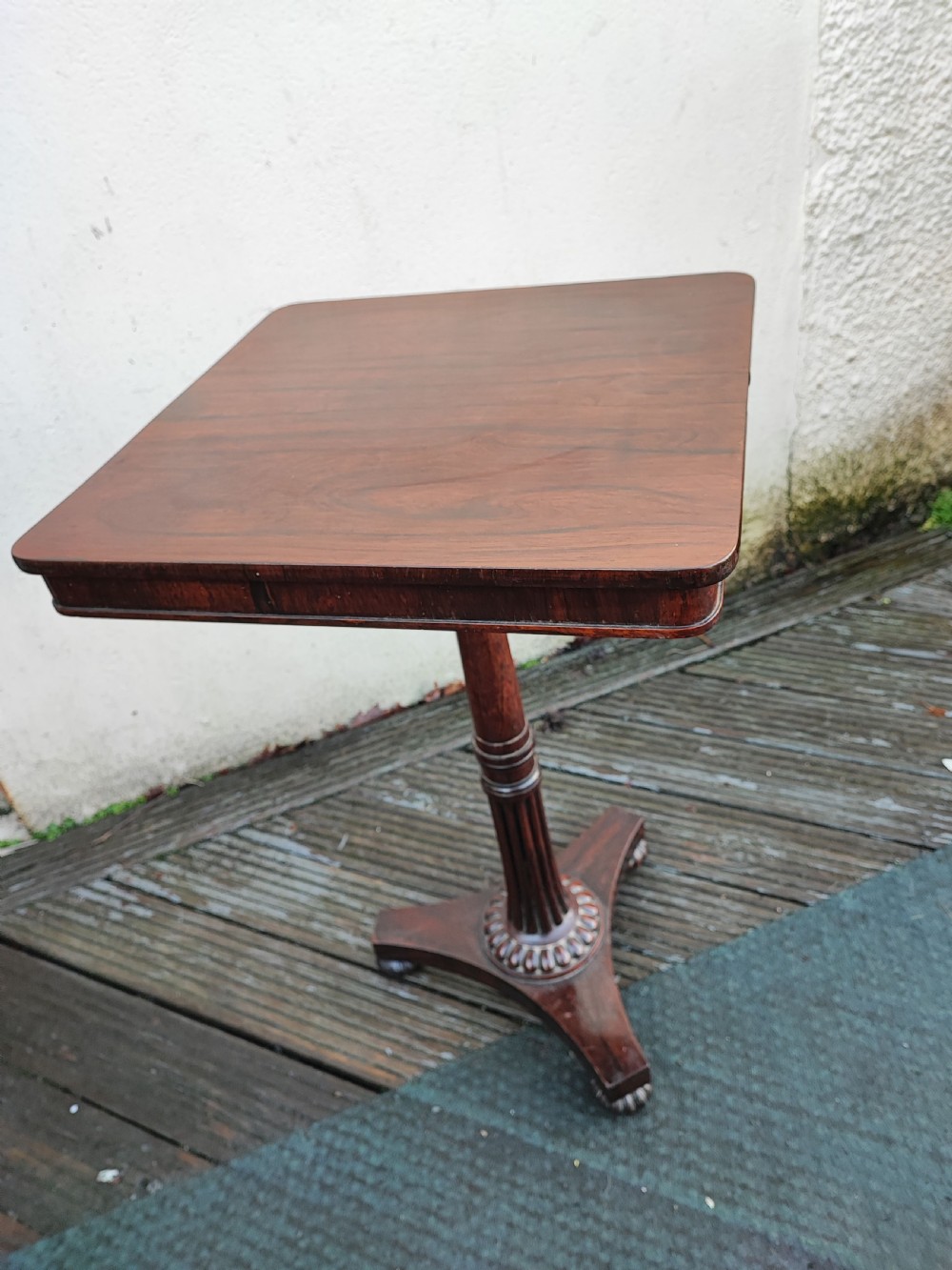 Quality Regency rosewood lamp or occasional table. View VII