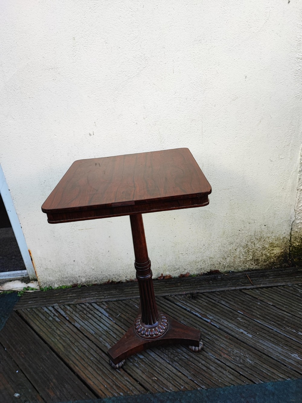 Quality Regency rosewood lamp or occasional table. View IX