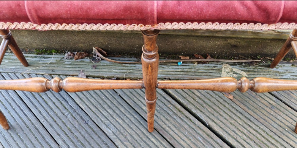 19c long stool or window seat. View III